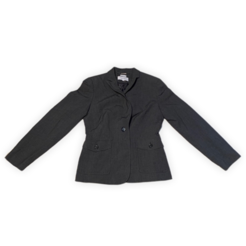 Calvin Klein Women’s Dark Gray Stretch Blazer Size 6